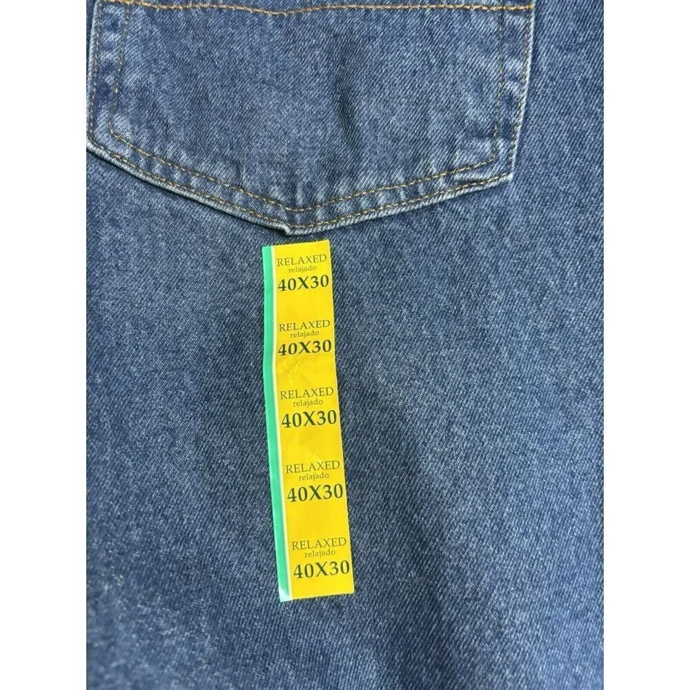 NEW NWT 40X30 Faded Glory Blue Light Stonewash Relaxed Fit Straight Denim Jeans